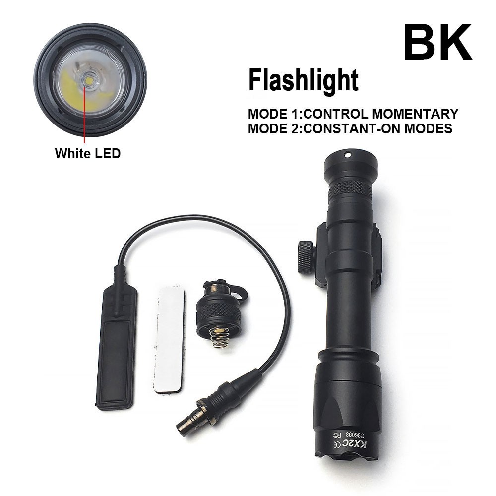 Tactical M600C Weapon Light LED Flashlight Set + Mod Button Remote Switch US