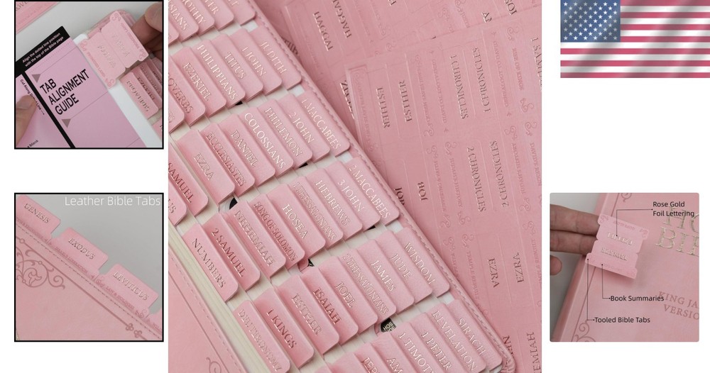 Thoughtful Christian Gift: Leather Bible Tabs with Custom Summaries & Packaging