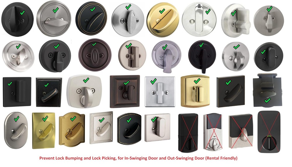 Arc Link Products Dead Bolt Secure, Brass