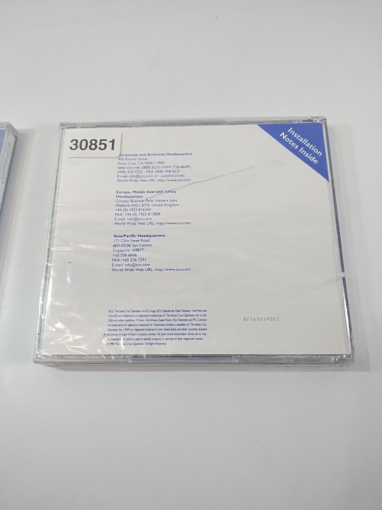 Vintage 90's SCO OpenServer Software ~ TermVision & VisionFS ~ Sealed CD-ROM PC