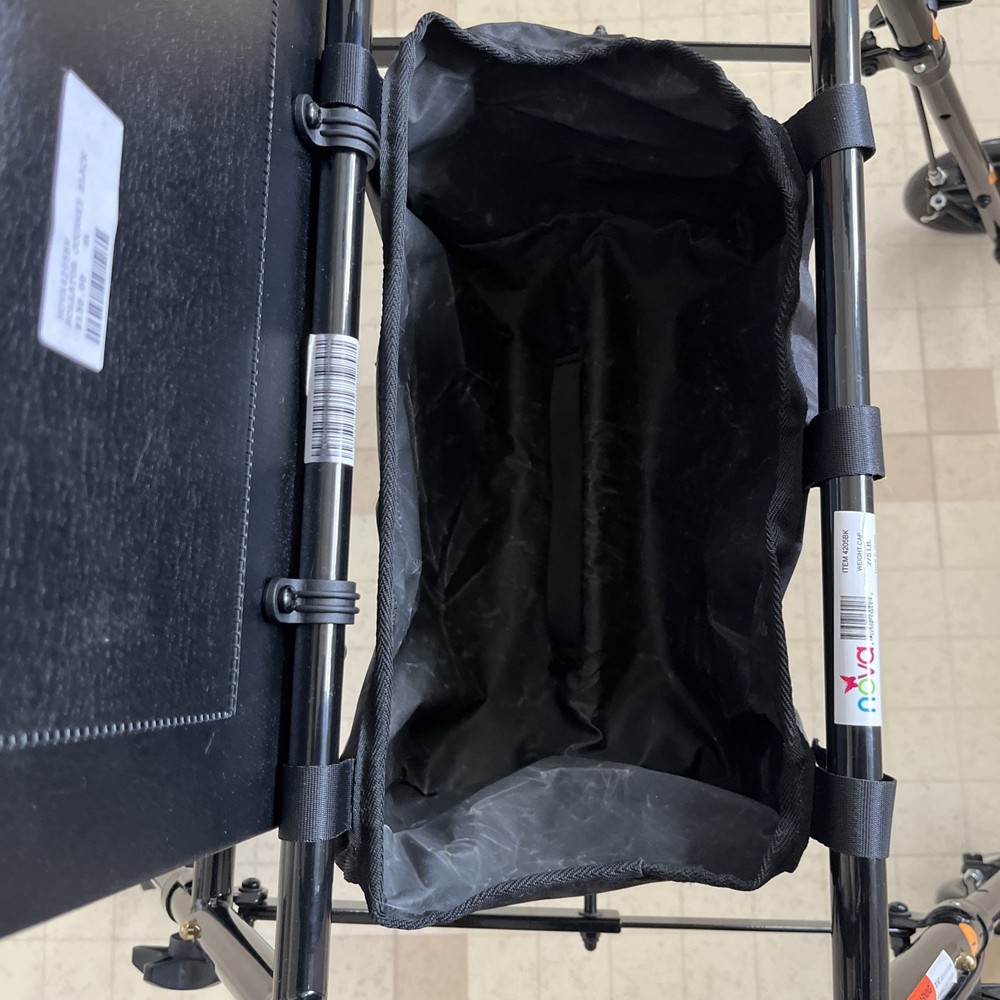 NOVA Journey Steel Rollator Walker, Black