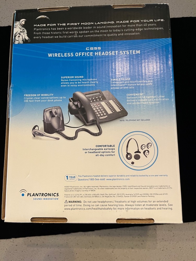 Plantronics CS55 Grey Ear-Hook Headset