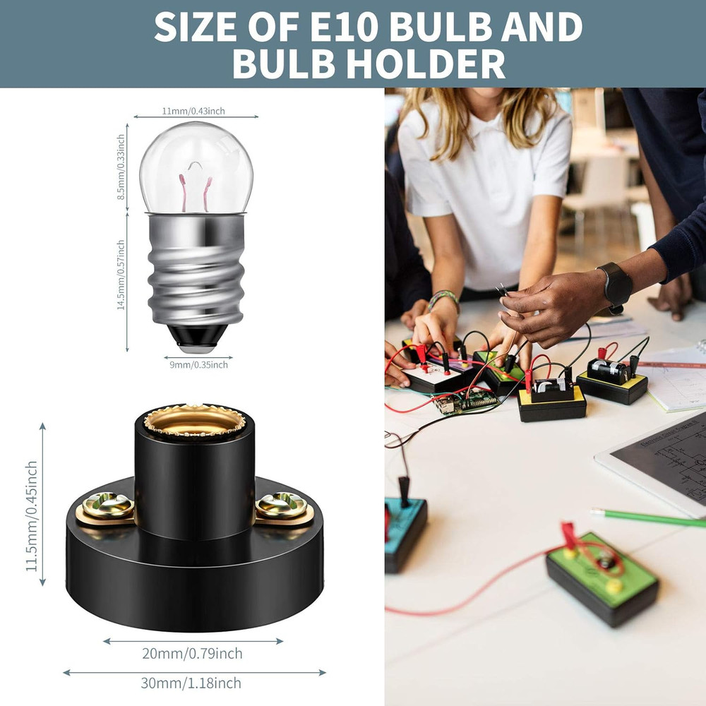 Honoson 30 Pieces E10 Screw Mini Bulbs Warm White Light and E10 Mini Screw Type