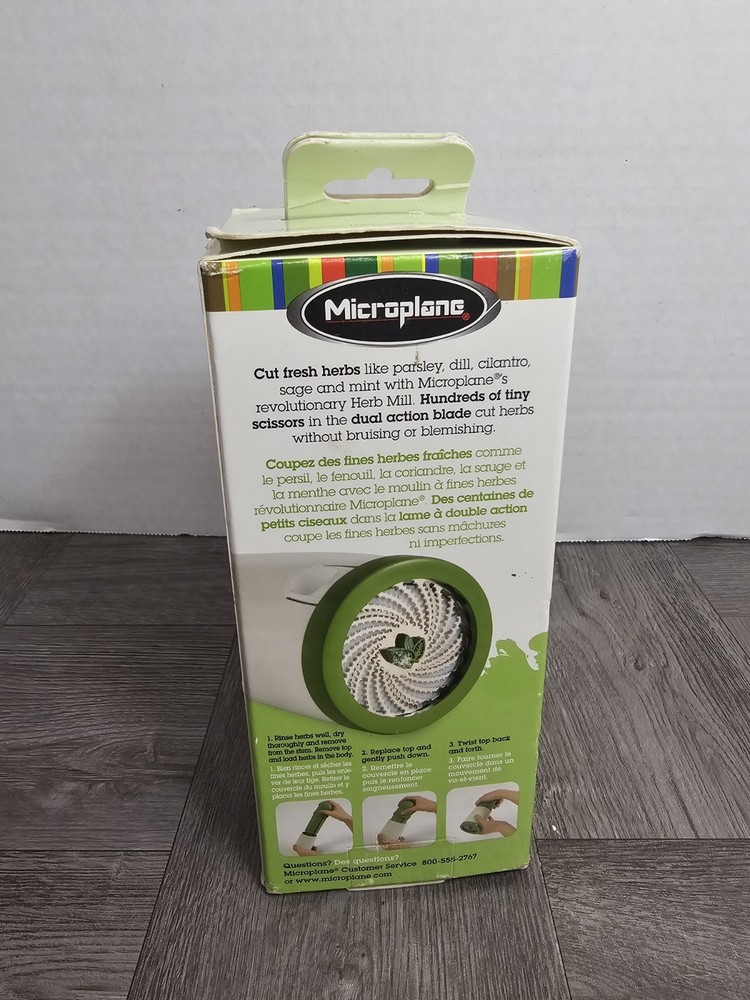 New Microplane Herb Mill Cuts Fresh Herbs # 5040