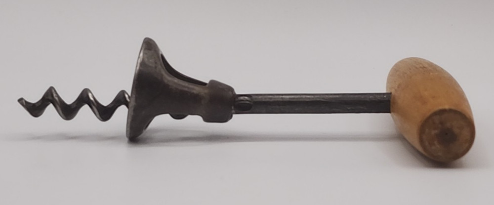 Antique Vtg Walker Style Bell Corkscrew Self Pull Wine Bottle Opener