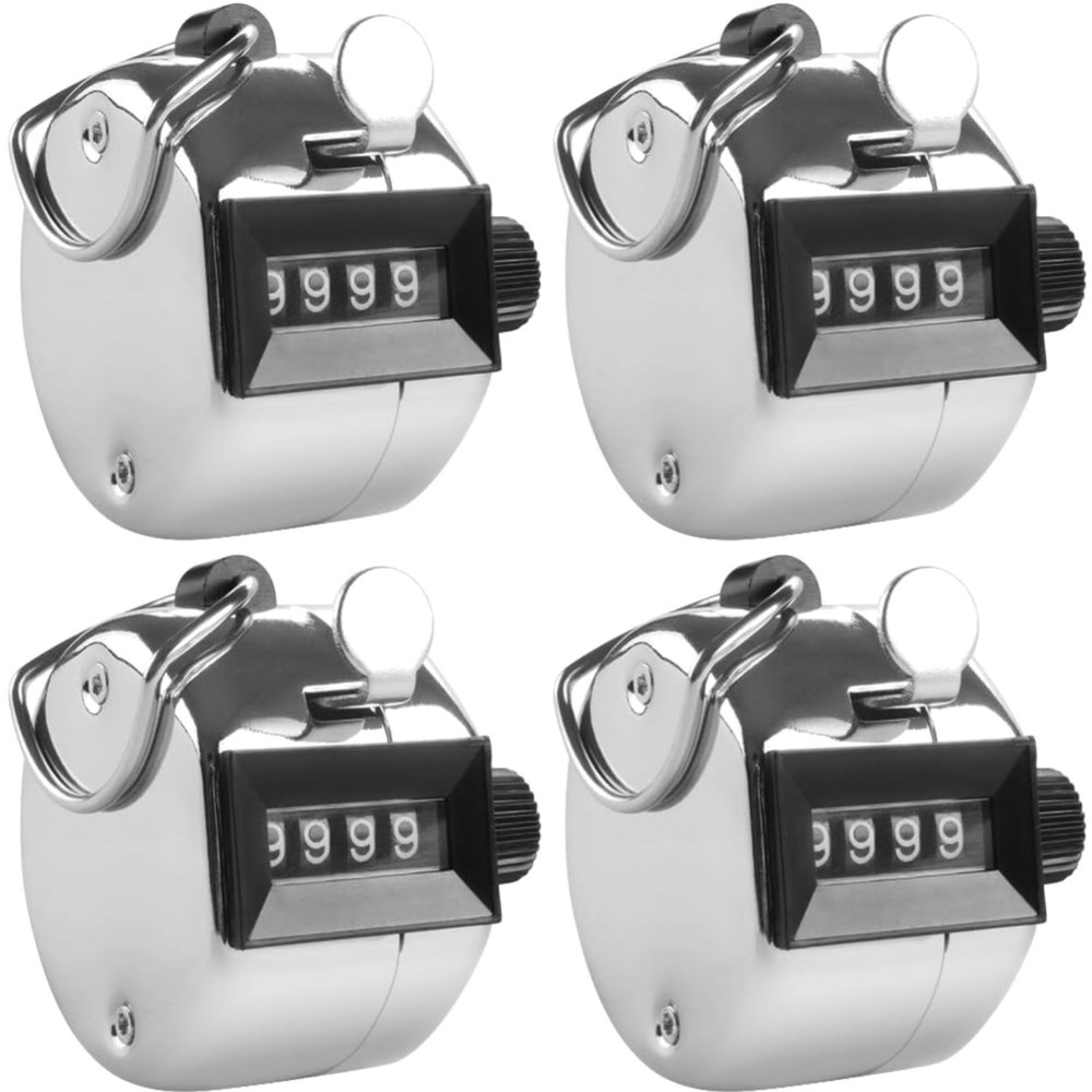 4 Digit Hand Tally Counters, 4 Pack Mechanical Lap Tracker Manual Clicker wit...