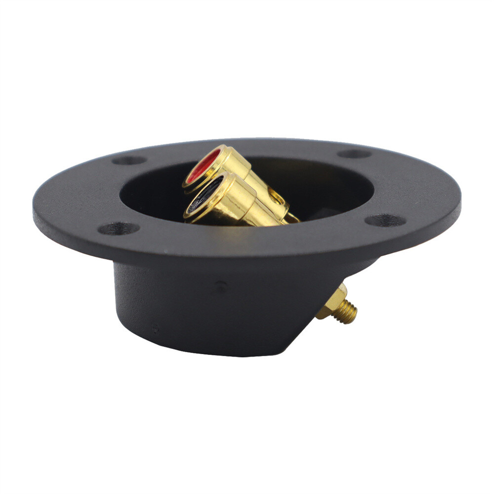 3'' Double Binding Round Plate Push Spring Loaded Jacks Speaker Box Terminal Cup