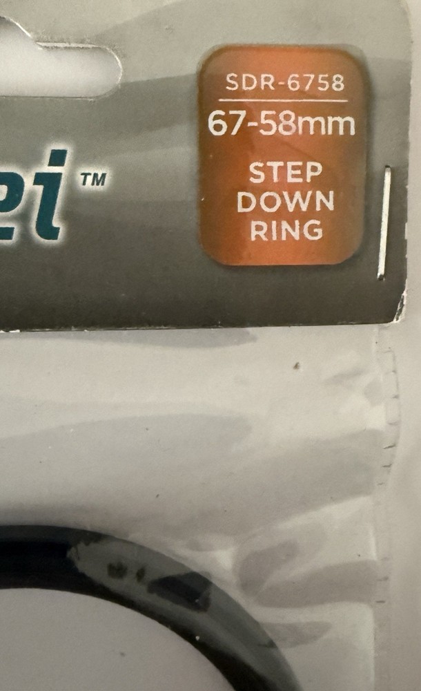 Sensei Step Down Ring 67-58mm Filter Adapter Ring SDR -6758 - New
