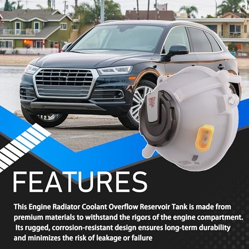 Engine Radiator Coolant Overflow Recovery Expansion Tank with Sensor & Cap