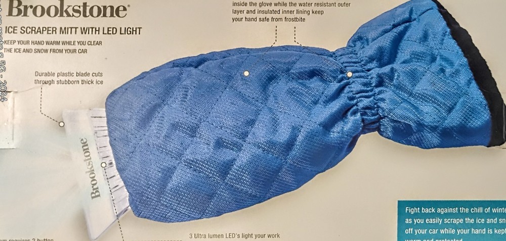 NEW- Brookstone ice Scraper With led Light