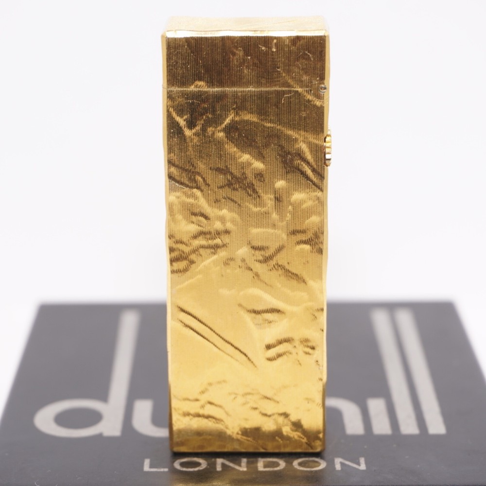 Dunhill Lighter Gold plate Silk Moire Pattern_Ultrasonically cleaned