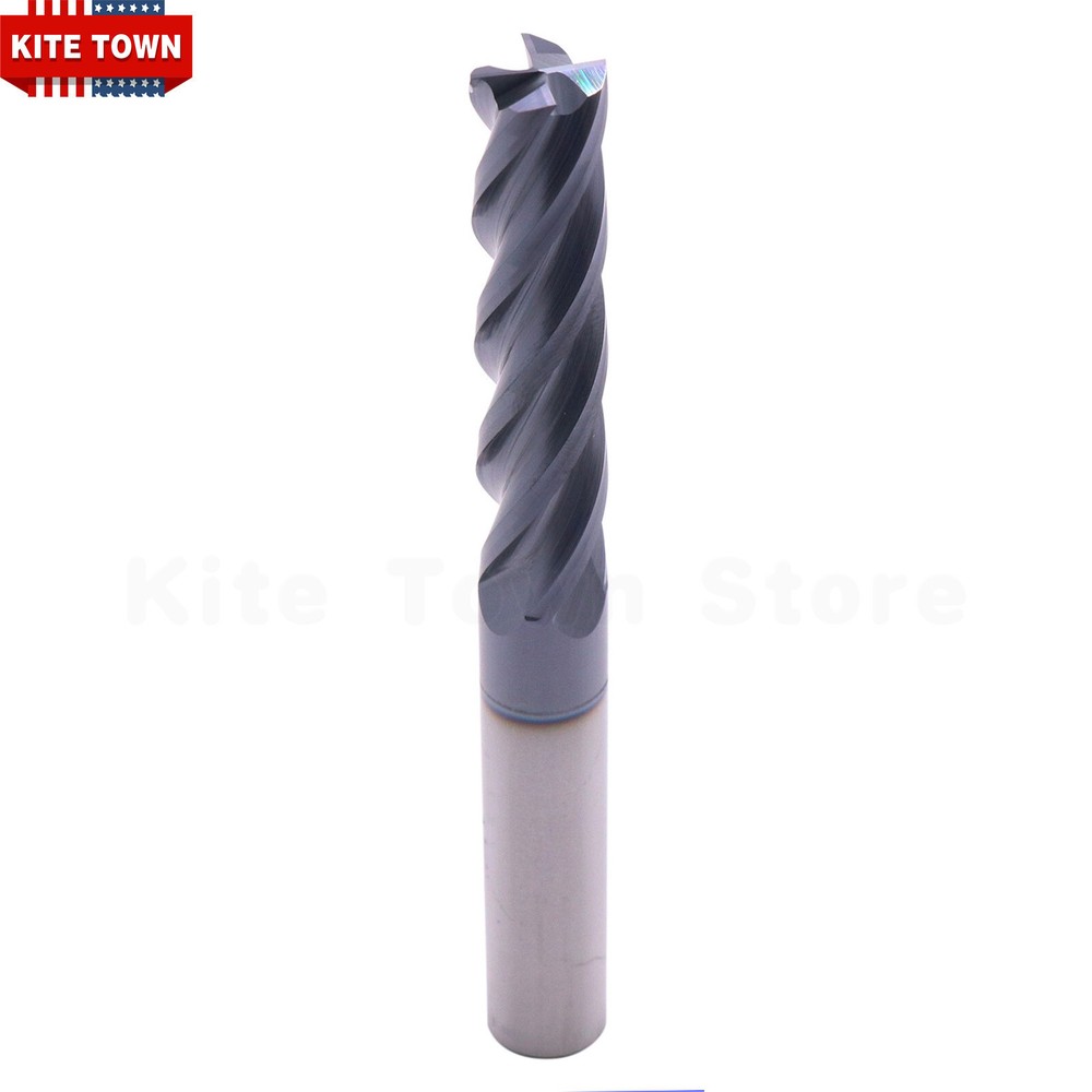4 Flute 7/16" x 2" x 4" Solid Carbide Long End Mill - AlTiN Coated