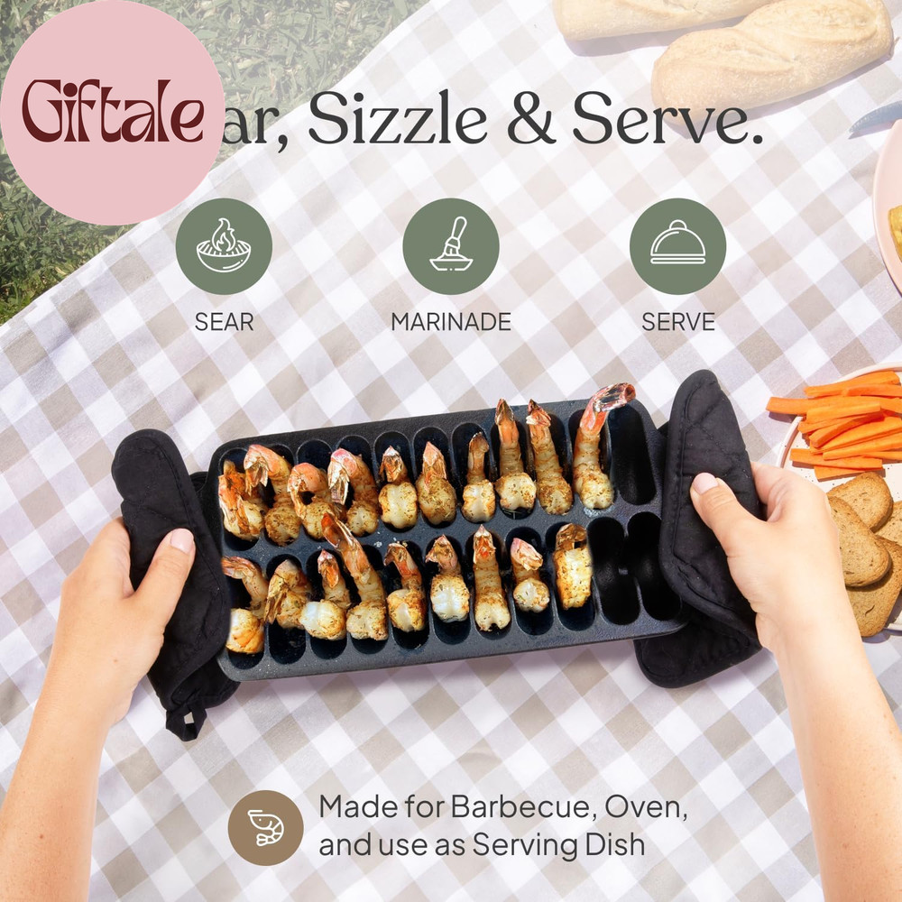 Cast Iron Shrimp Grill Pan