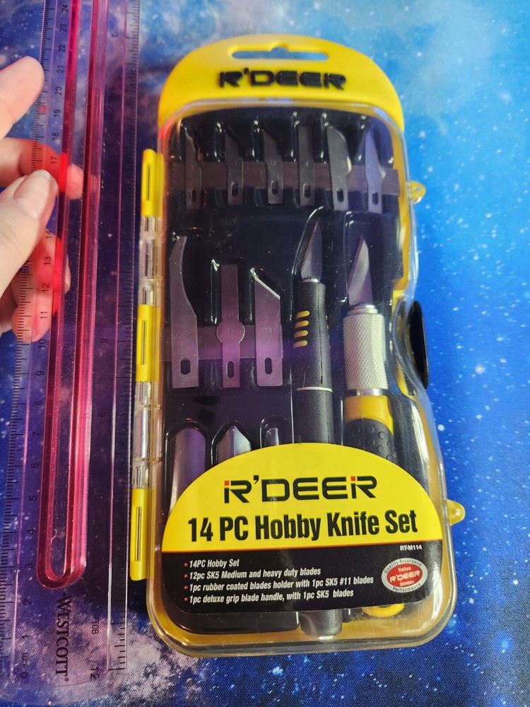 Hobby Knife Set 14 pc R'deer With Case