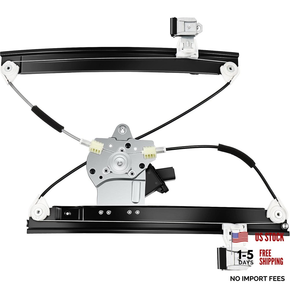 Front Driver Left Side Power Window Regulator with Motor fit Black Front Left