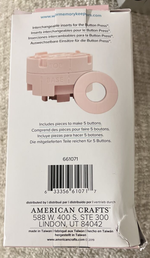 We R Memory Keepers Button Press Inserts-Small (25mm)