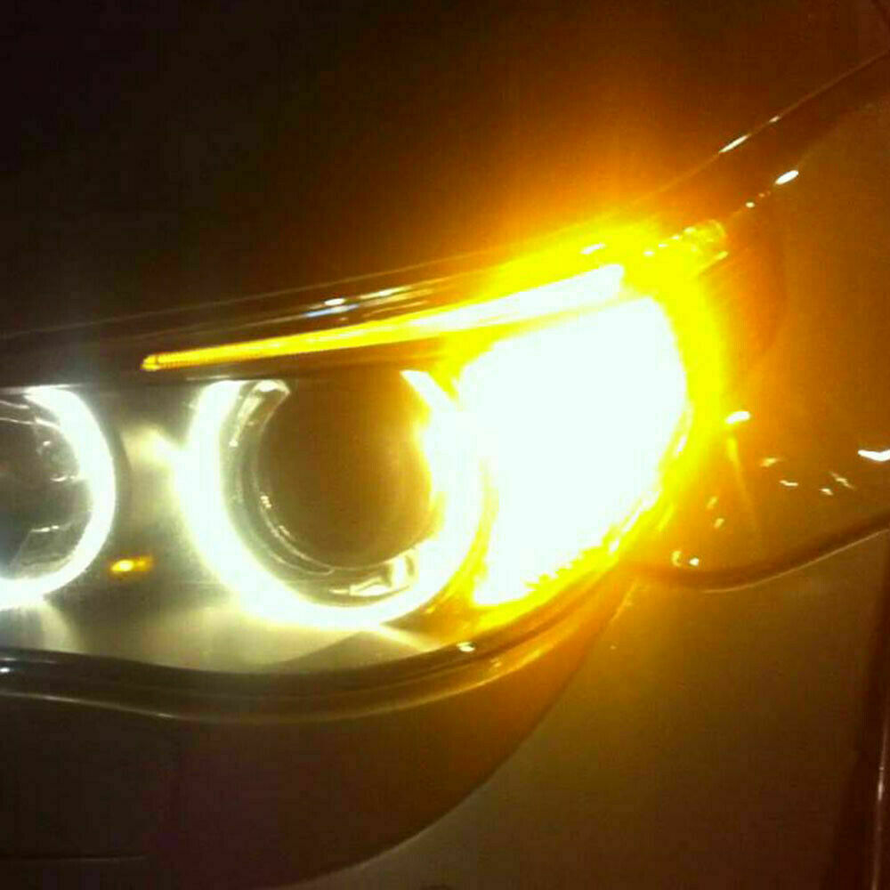 2x Front Turn Signal Light 21-SMD PY24W 5200s Amber LED Bulb For BMW E90 E92