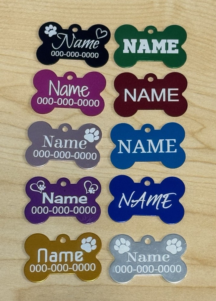 Dog Tag Engraved Pets Name Identification ID Tag  Personalized Pet Tag
