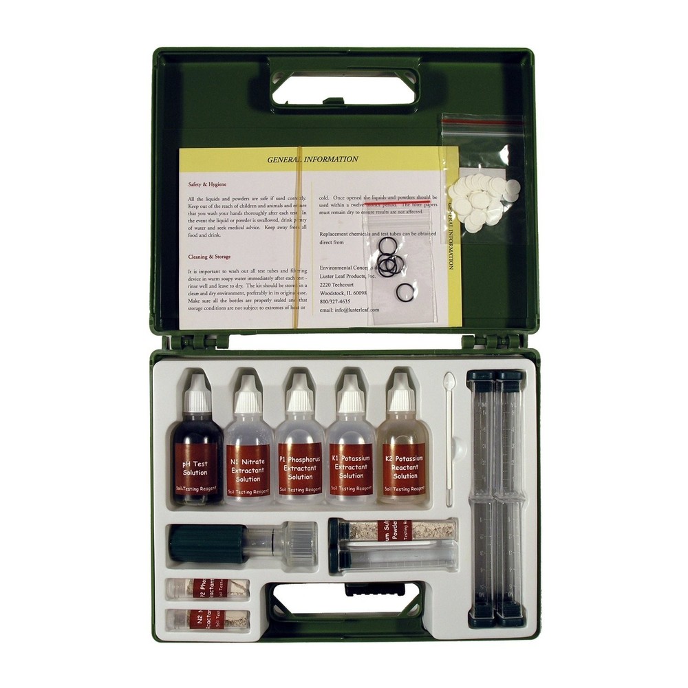 Luster Leaf 1663 80 Professional Soil Test Kit - pH, NPK, Green