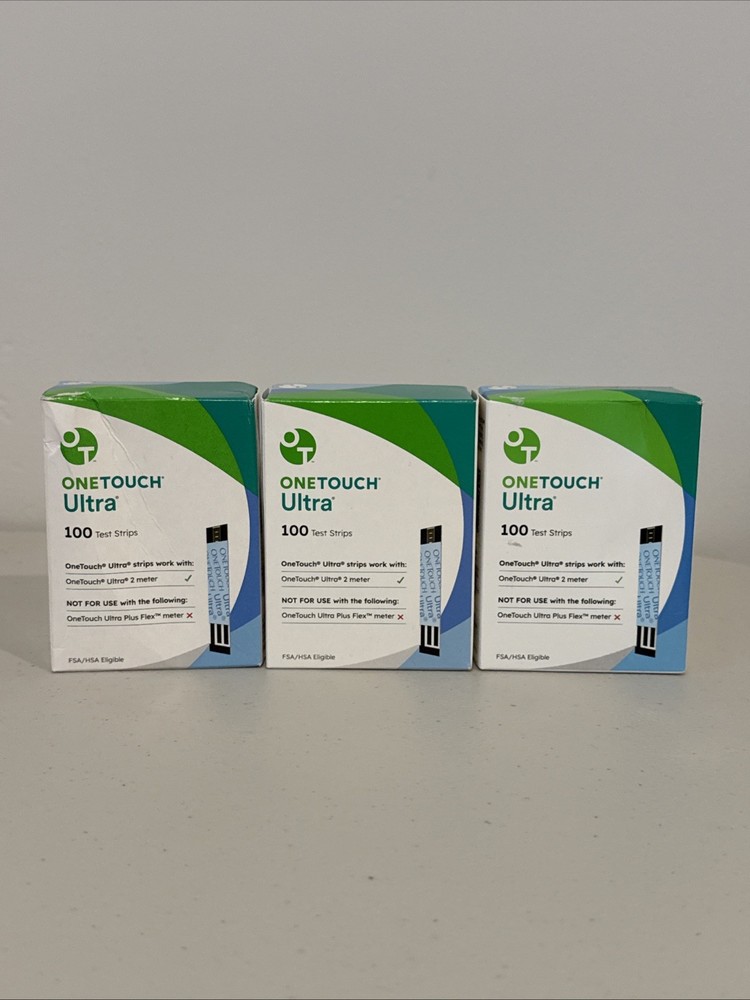 ONE TOUCH ULTRA 100 Test Strips 3 Pack *300 Test Strips Total *Read Description