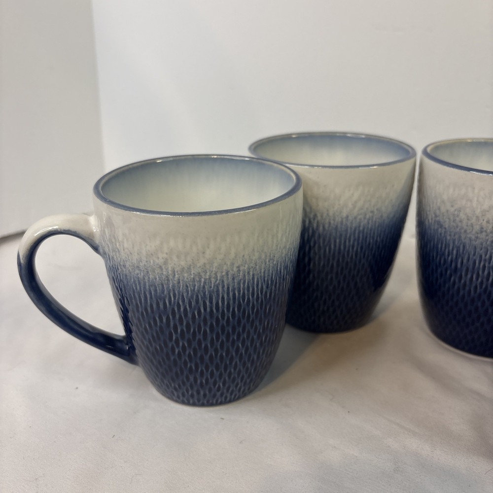 Set Of 4 Pfaltzgraff Everyday ECLIPSE BLUE Mug EUC