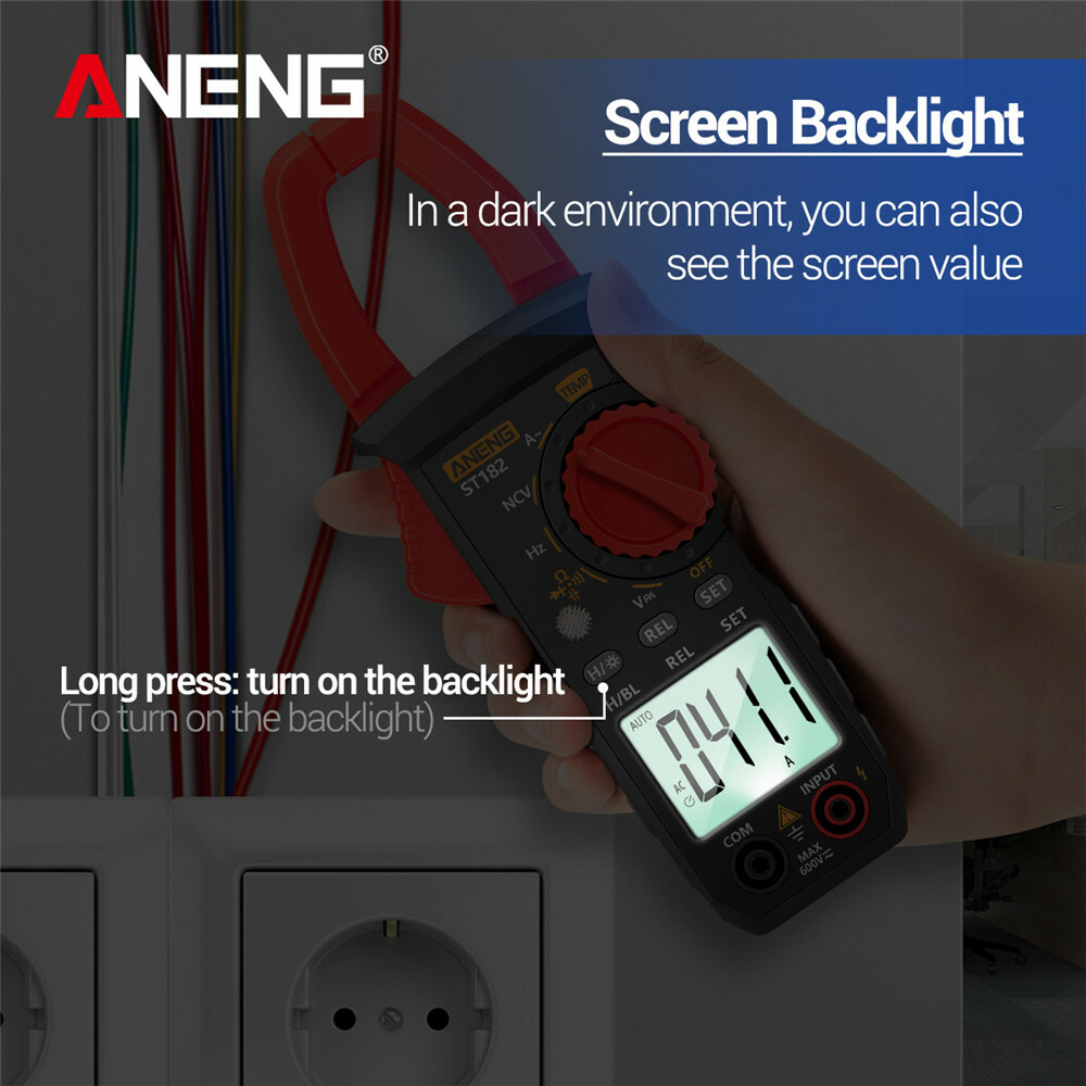 ANENG Digital Multimeter Clamp Meter AC DC Amp Ohm Volt Diode Tester Auto Range