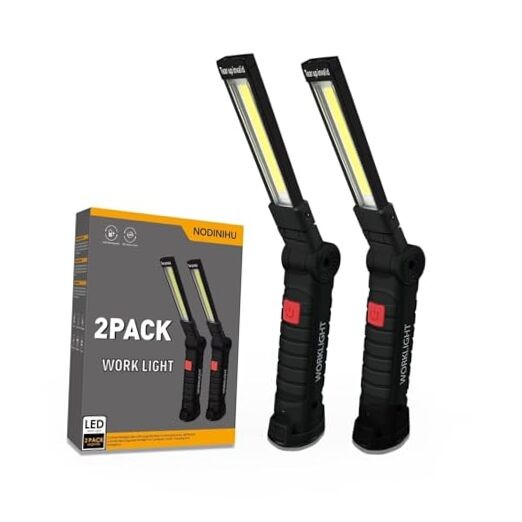 Working Light Portable, Rechargeable Work Lights with Magnetic Base Black*2