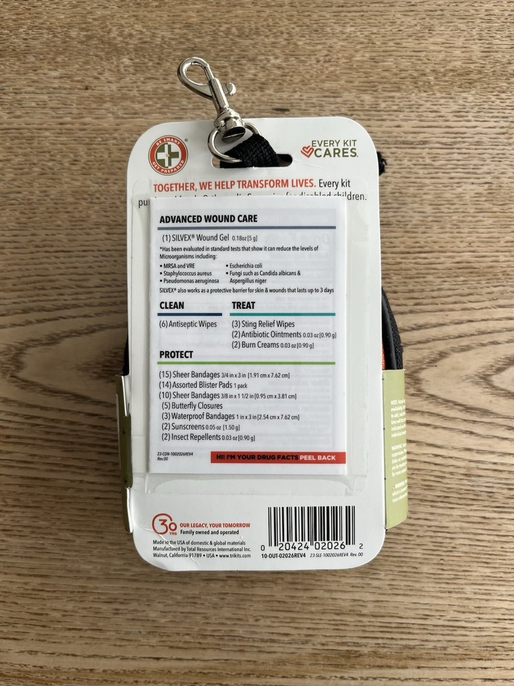 First Aid Kit, 65 Pieces, Mini Backpack, Happy Camper