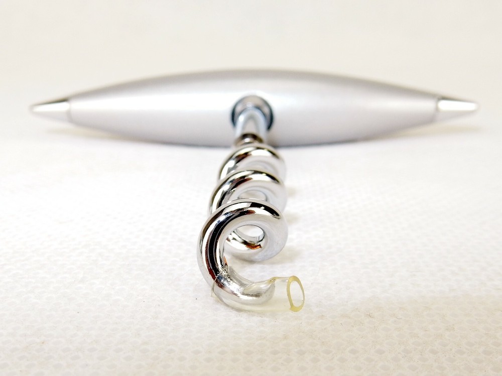 Executive Style Corkscrew, Metal Designer T-Handle, 1.75" Worm, Sweda# WP02