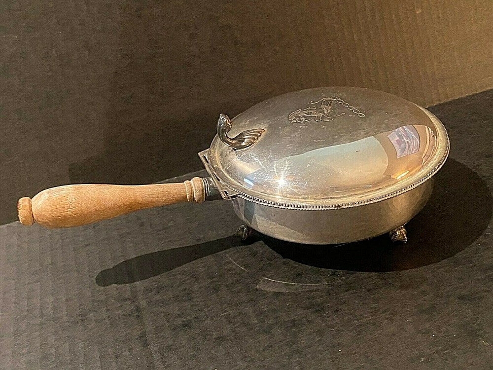 Vintage Silverplate Footed Silent Butler