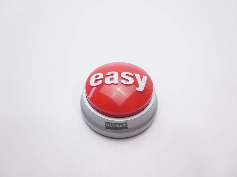 Staples "That Was Easy" Red Button - Tested & Works - Easy Button