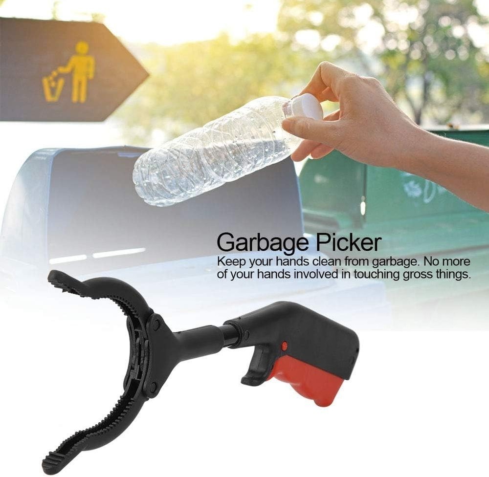 Denkerm Heavy-Duty Garbage Picker - Compact 12-Inch Multi-Purpose Tool