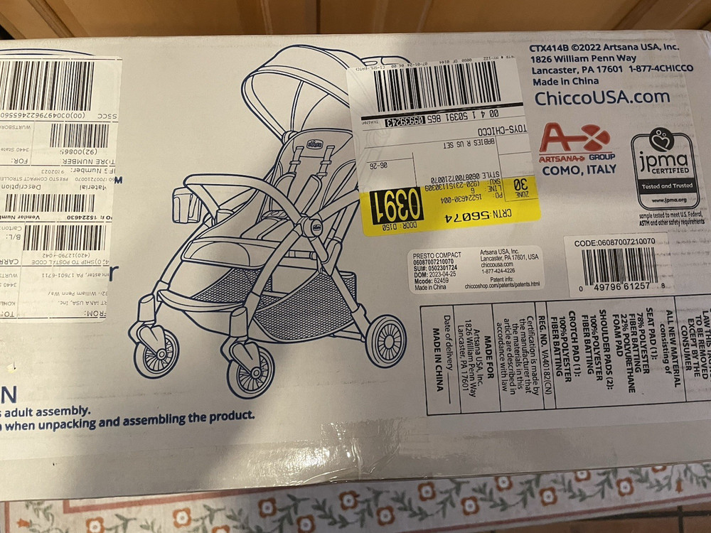 Chicco Presto Compact Stroller - Gray