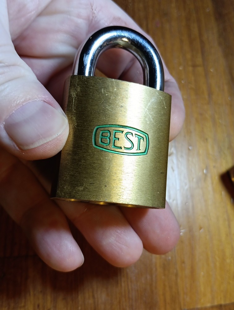 (3) BEST Lock Co. Padlocks And (1) Key