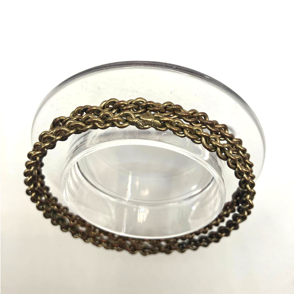 Bronze Knotted Rope Chain 2 7/8" Bangle Bracelet!