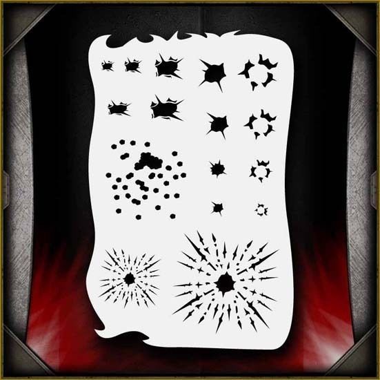 Blast Master Airbrush Stencil Template Airsick