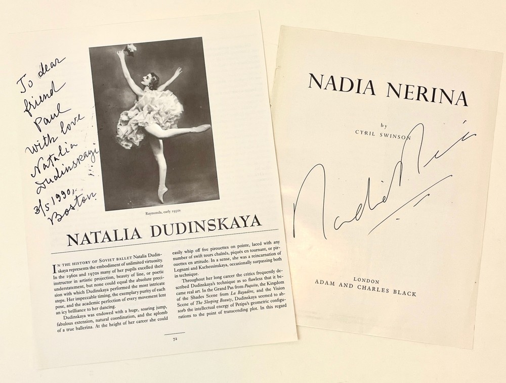 DANCE Signed title pages & signed documents FONTEYN, TALLCHIEF, BARYSHNIKOV ETC