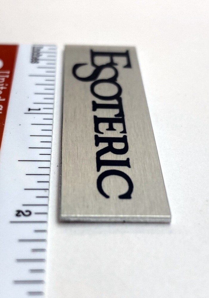 Esoteric Badge Logo Custom Made Aluminum Self Stick