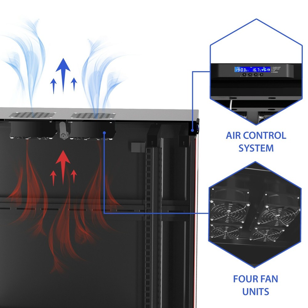Sysracks 32U 39" Deep 19" IT Free Standing Server Data Rack Cabinet Enclosure