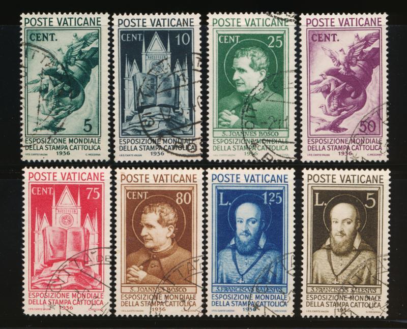 VATICAN 47-54 USED 1936 CATHOLIC CONFERENCE