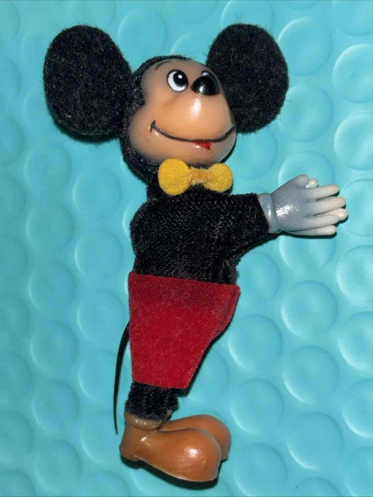 Vintage Mickey Mouse Clip On Or Hugger Toy With Tail