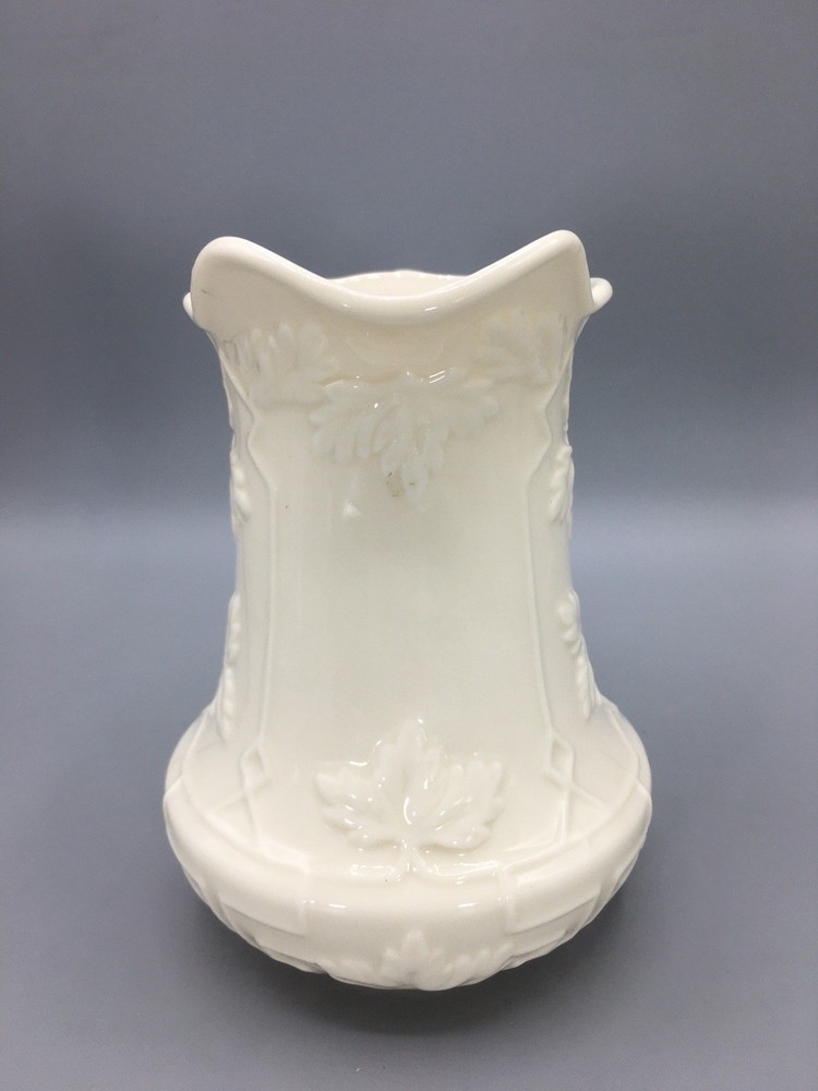 Kaldun & Bogle Ceramic Pitcher Small White Ivory Victorian Style 5.5" Vintage