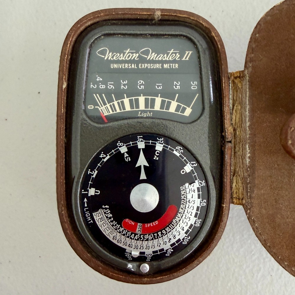 Weston Master II Model 735 Exposure Meter w/ Case + GE PR-1 Meter Manuals Bundle