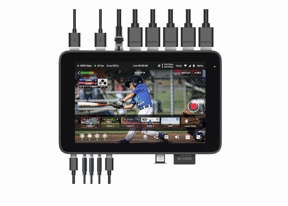 Yololiv YoloBox Ultra 4K Streaming Device 4 HDMI Inputs Encoder Video Recorder