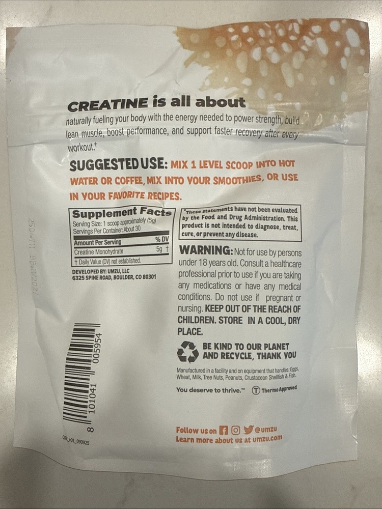 Umzu Creatine Monohydrate