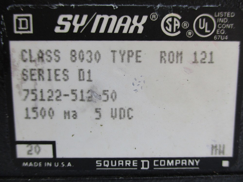 SQUARE D 8030ROM121 SER. D1 UNMP