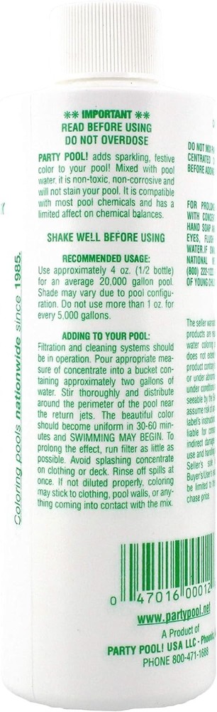 Party Pool Super - Concentrate Pool Dye Green (3 Pack)