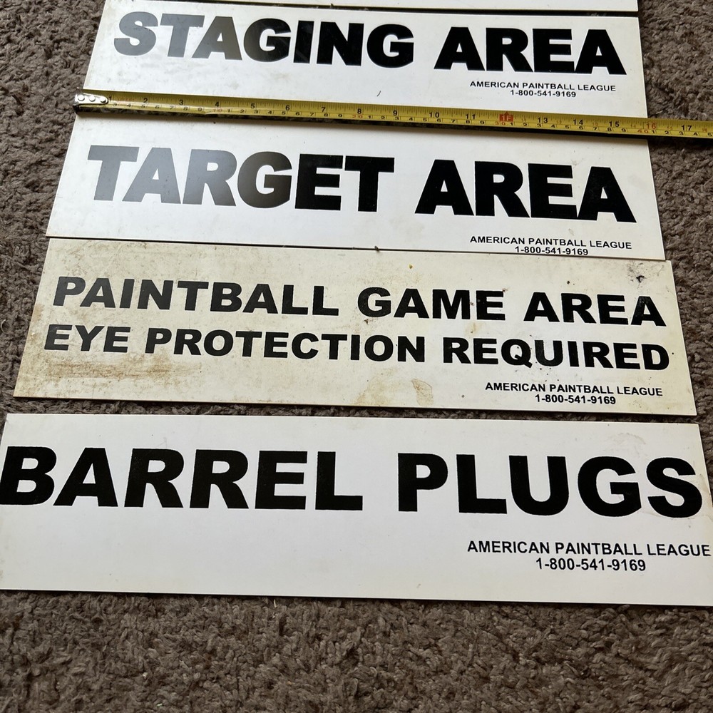 Paintball Field Safety Signs.