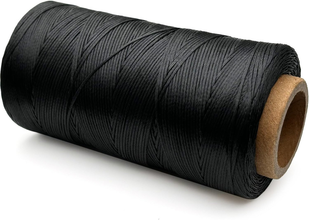 Flat Waxed Thread for Leather Sewing Wax String Polyester Cord Craft Stitching B