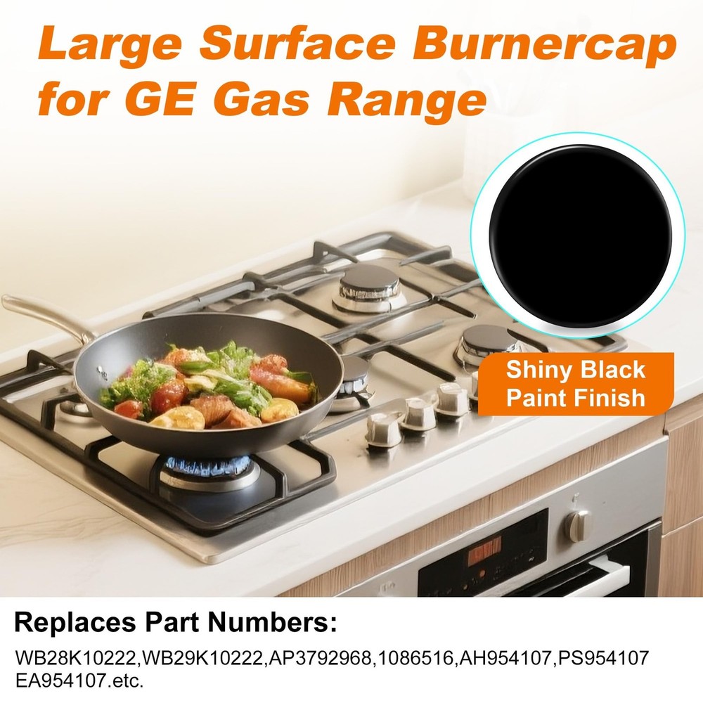 New Upgraded WB28K10222 Range Surface Large Burner Cap Replacement ... Fast Ship